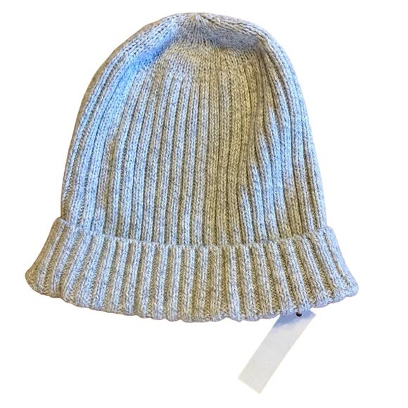 NWT Madewell Cotton Blend Slouch Beanie in Light Heather Gray - One Size - Picture 2 of 5